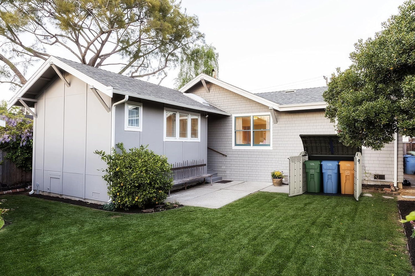 Store It Out Ultra Outdoor Garden Storage Shed, 177 X 113 X 134 Cm - Beige and Brown