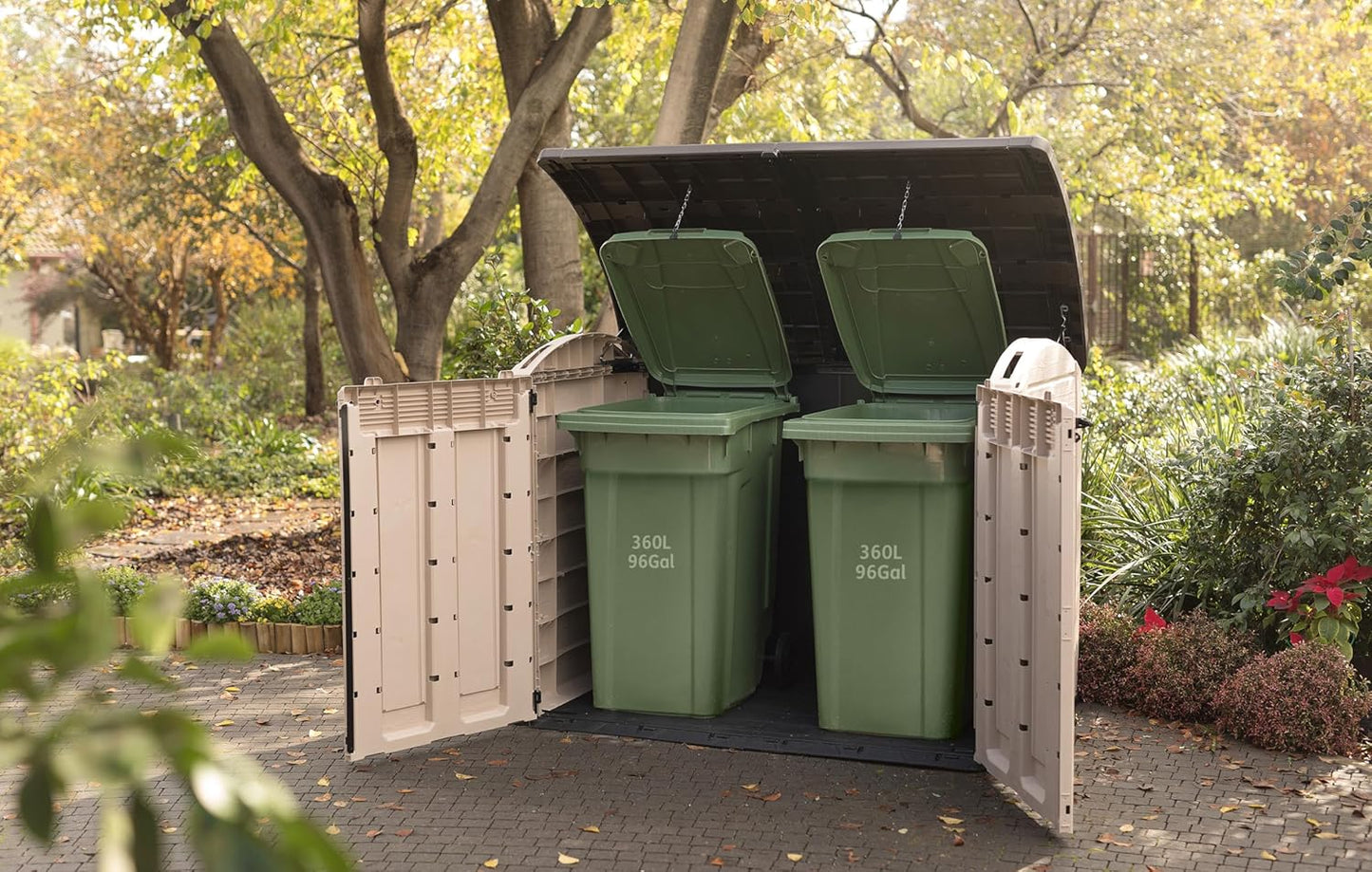 Store It Out Ultra Outdoor Garden Storage Shed, 177 X 113 X 134 Cm - Beige and Brown