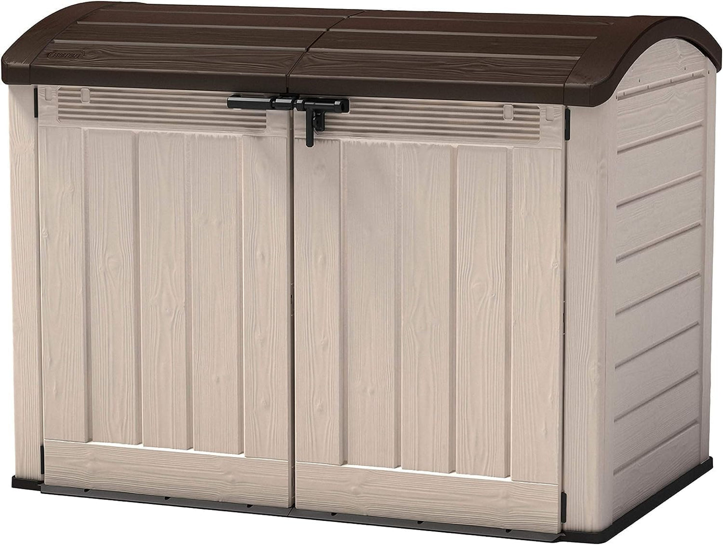 Store It Out Ultra Outdoor Garden Storage Shed, 177 X 113 X 134 Cm - Beige and Brown